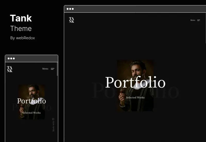 Tema Tank - Tema WordPress pentru portofoliu creativ