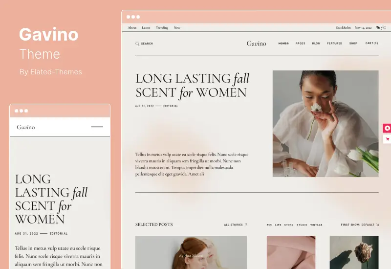 Gavino Theme - Tema de WordPress para blog y revista de estilo de vida