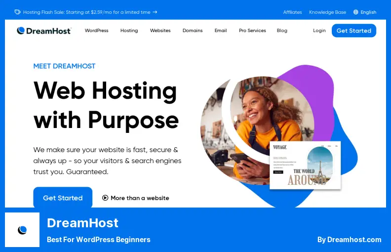 DreamHost - Terbaik untuk Pemula WordPress