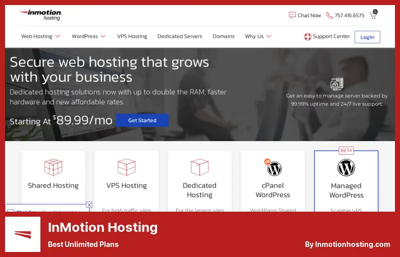 InMotion Hosting - Paket Tanpa Batas Terbaik