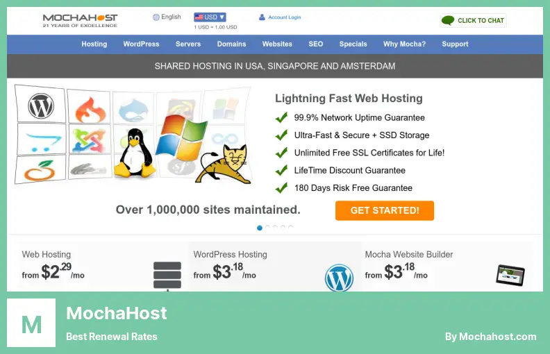 MochaHost - أفضل أسعار التجديد