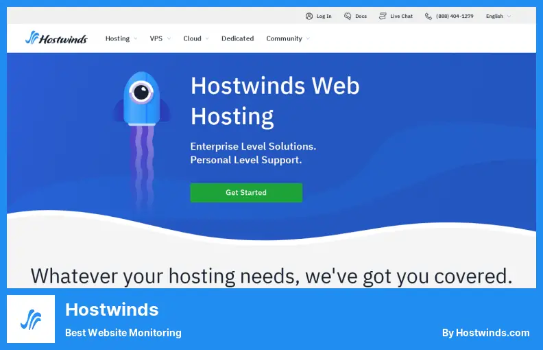 Hostwinds — najlepsze monitorowanie witryn