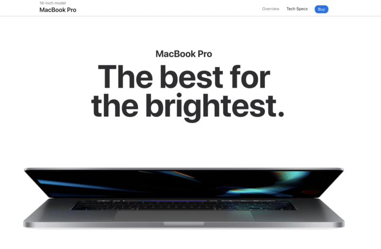 Zrzut ekranu otwierającego MacBooka Pro