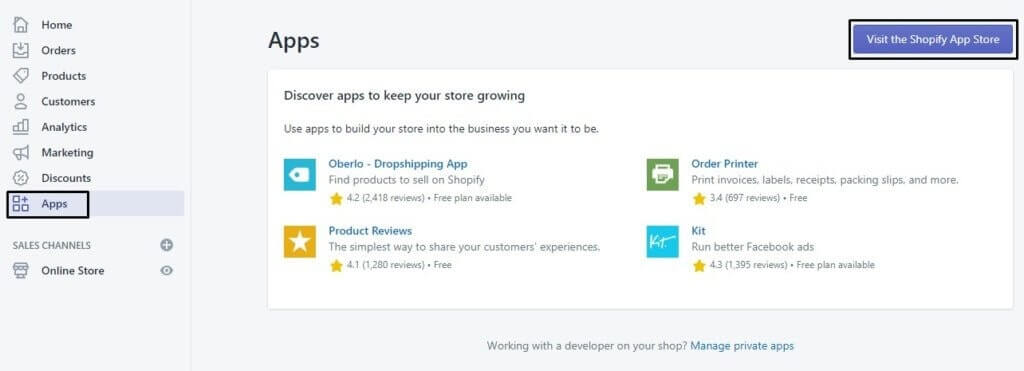 Shopify Uygulama Mağazası