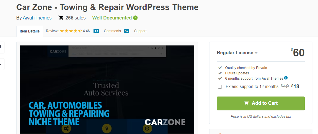 Thème wordpress pour concessionnaire Car-Zone-Car