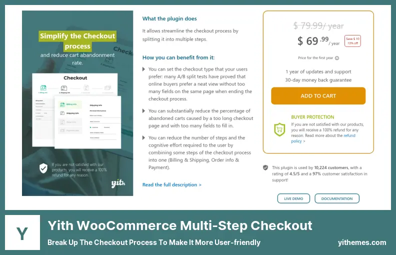 Yith WooCommerce Multi-Step Checkout Plugin - 分解结帐流程以使其更加用户友好