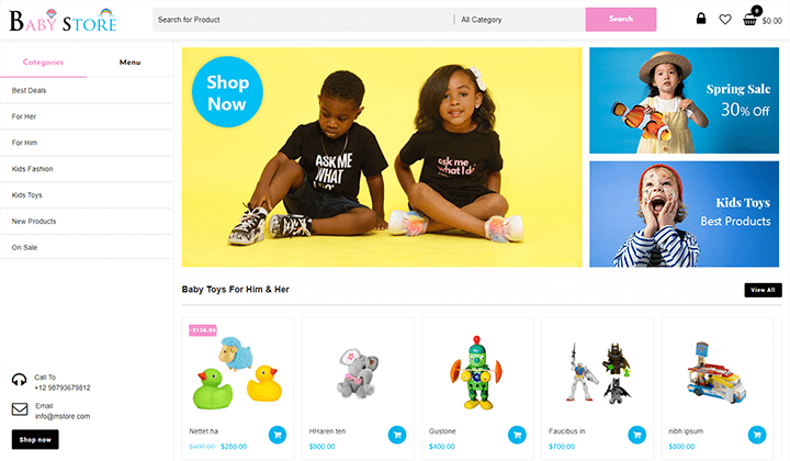 Baby & Kids Store WordPress Theme