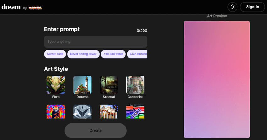 Dream by WOMBO Best Free Online AI Image Generator