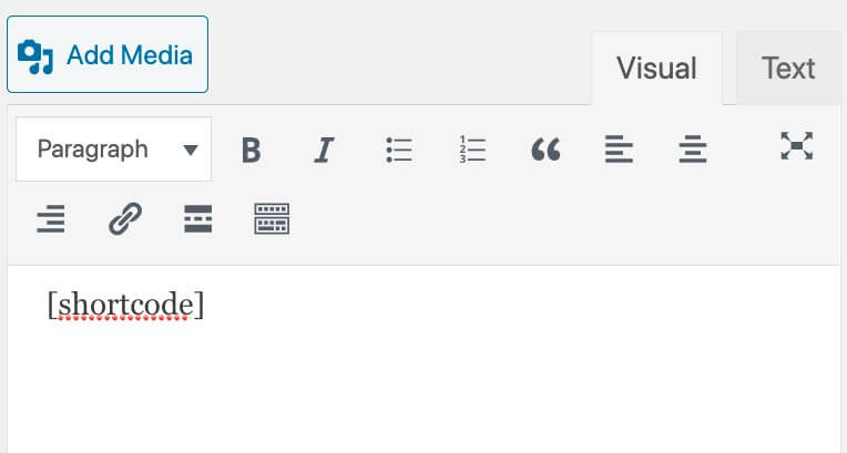 shortcode-in-clasic-editor