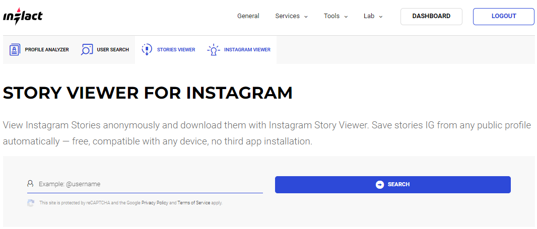 Inflact Instagram Story Viewer