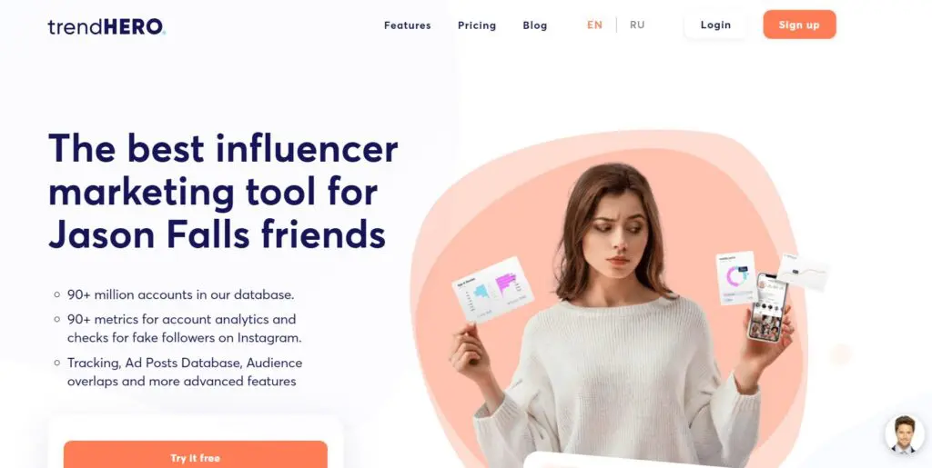 Ferramentas gratuitas para influenciadores trendHERO