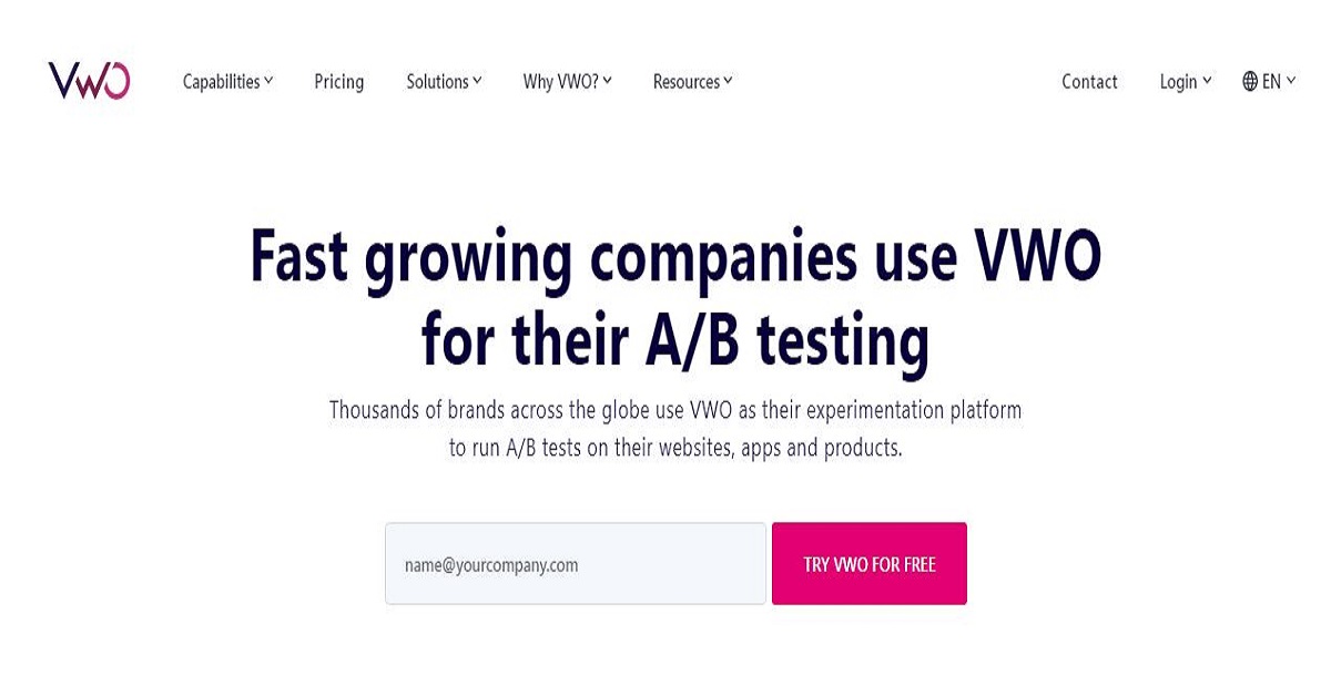 Outil de carte thermique du site Web de VWO pour les tests A/B