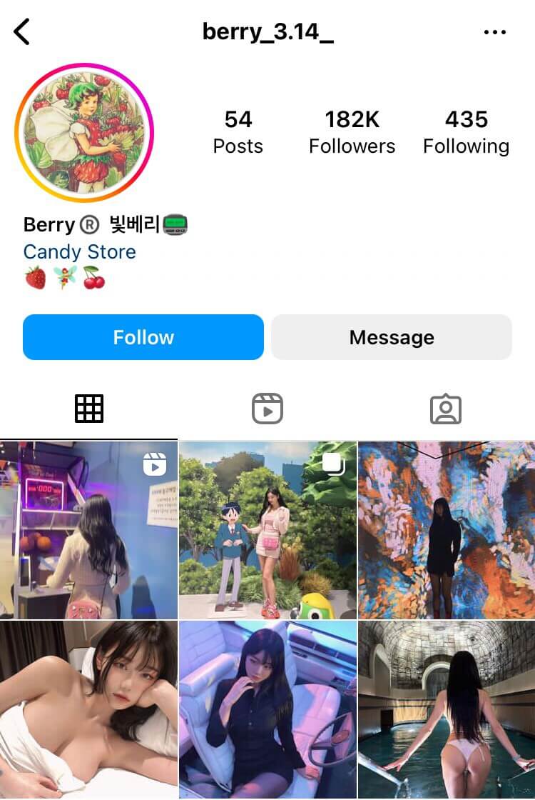 Instagram 上的韓國辣妹：Berry