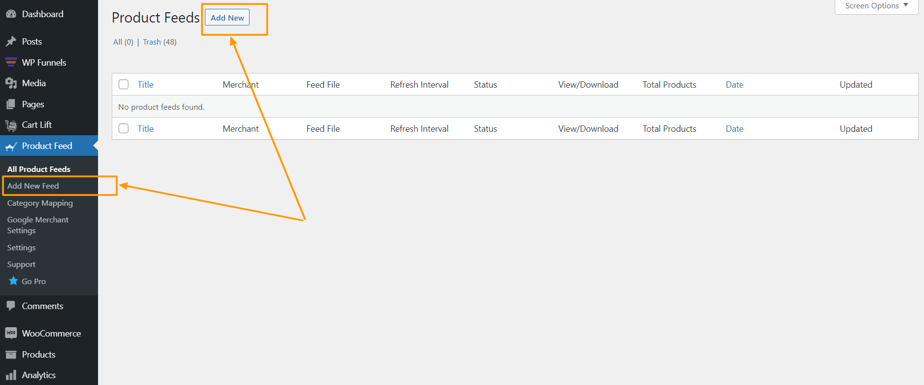 產品 Feed 管理器 - 添加新 Feed