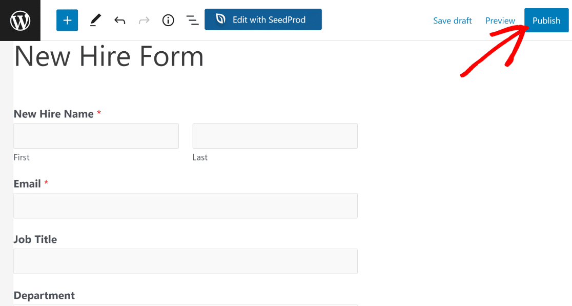 Publish the Form