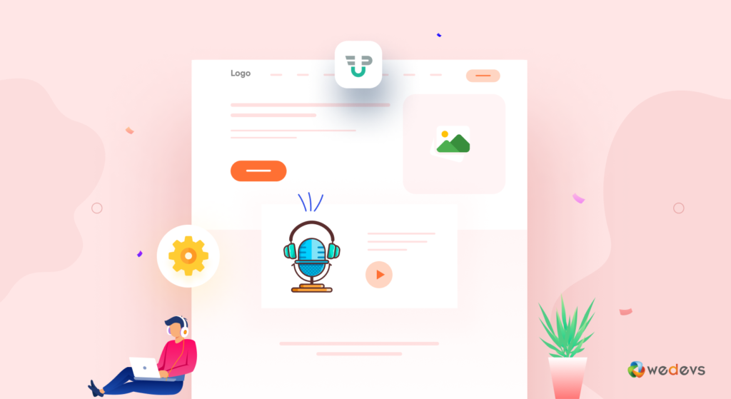 Una ilustración sobre cómo construir un sitio web de podcast con WordPress