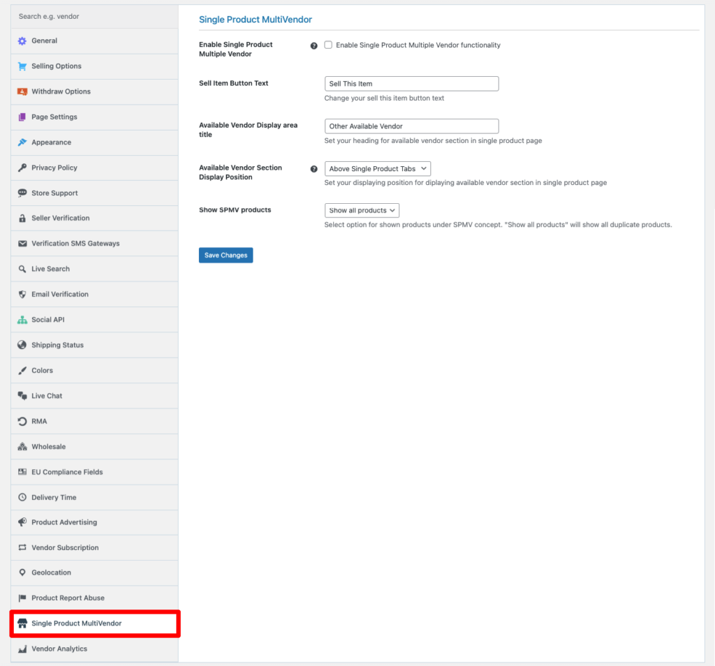 Producto único, múltiples proveedores Descripción general de la configuración de Dokan