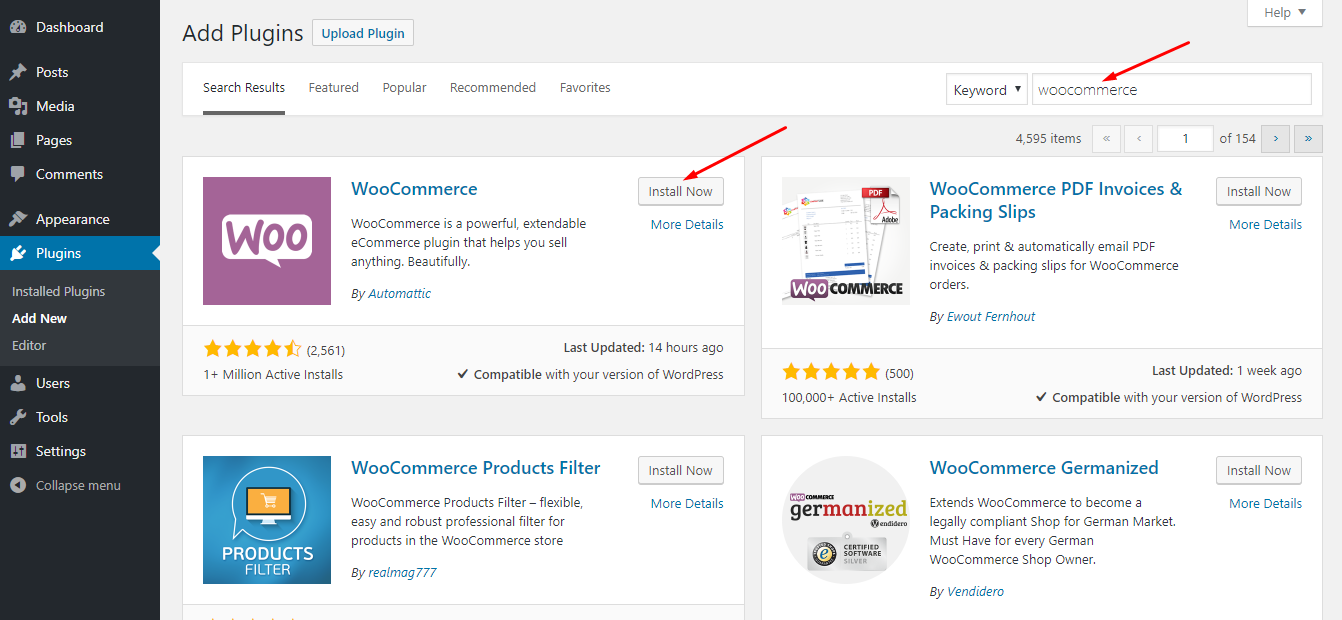 como instalar woocommerce