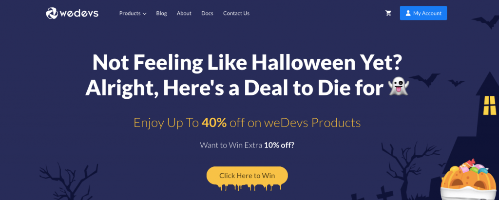 ideas de marketing de halloween de weDevs