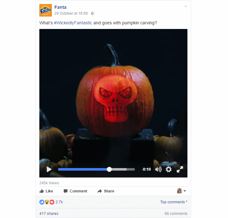 popolari idee di marketing di halloween da fanta