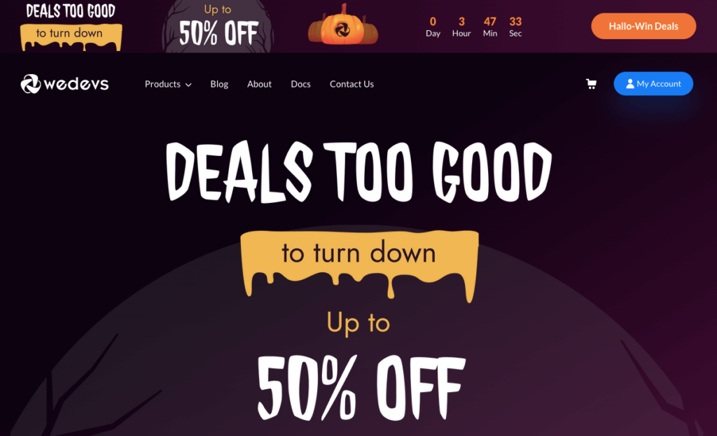 wedevs ofertas de halloween