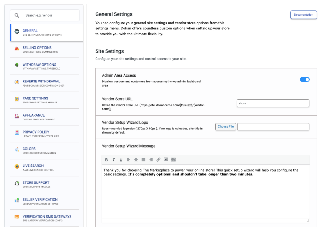 Dokan-Main-General-settings