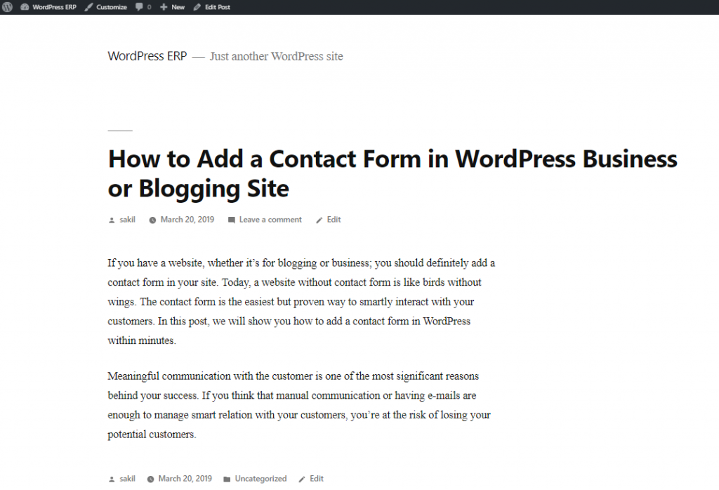 hasil akhir- Cara Memasang WordPress di Localhost