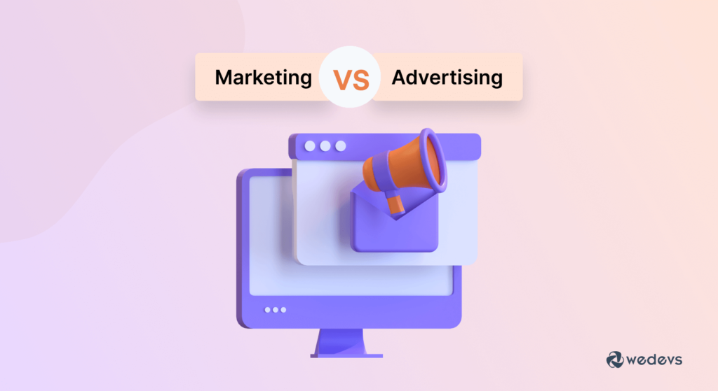 Feature-Bild des Blogs „Marketing vs. Werbung“.