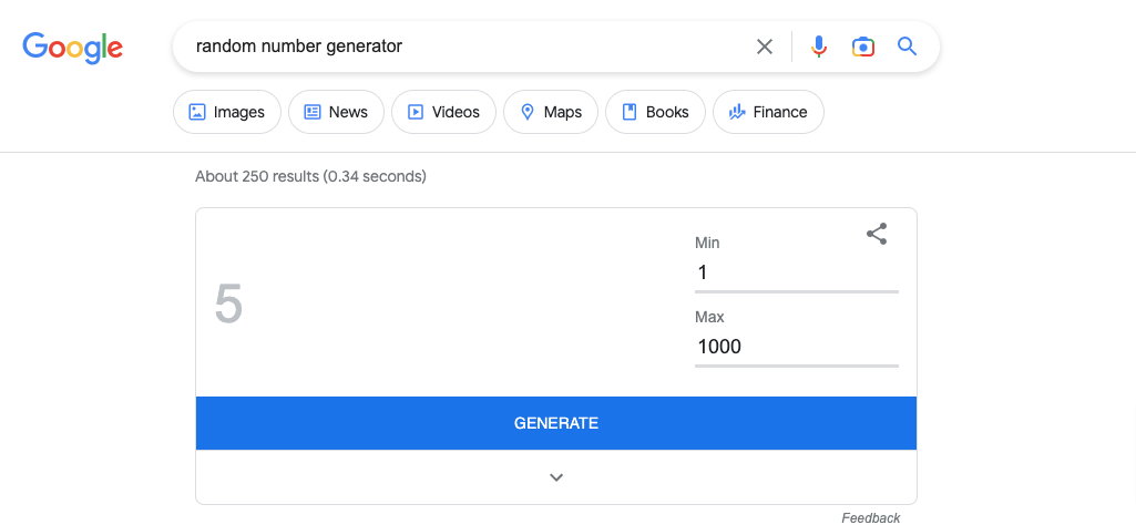 Această imagine arată cum funcționează generatorul de numere aleatorii Google