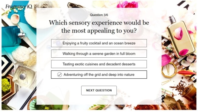 Questions du quiz "Fragrance IQ" de Sephora