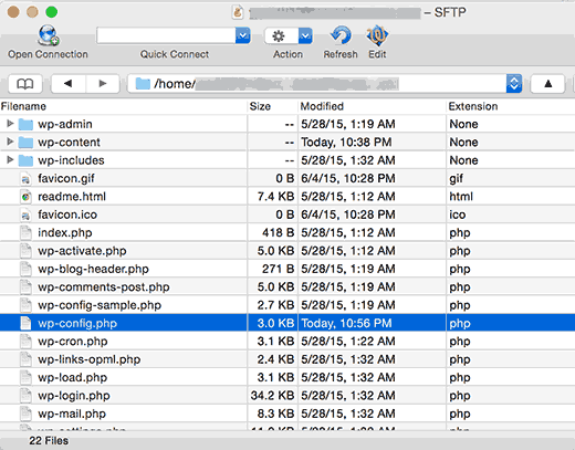 Temukan Anda wpconfigfile untuk meningkatkan batas memori WordPress