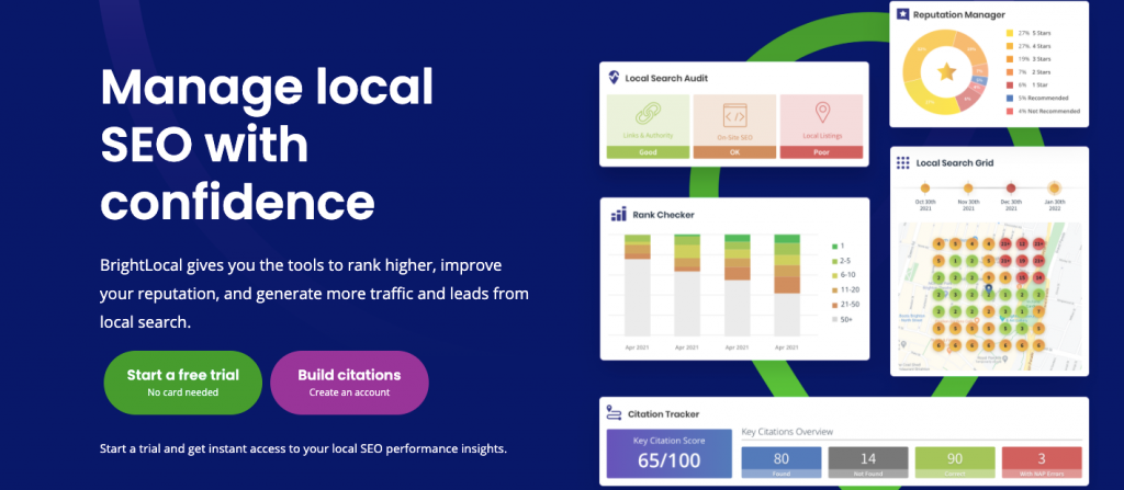 Brightlocal- เครื่องมือ SEO ท้องถิ่น