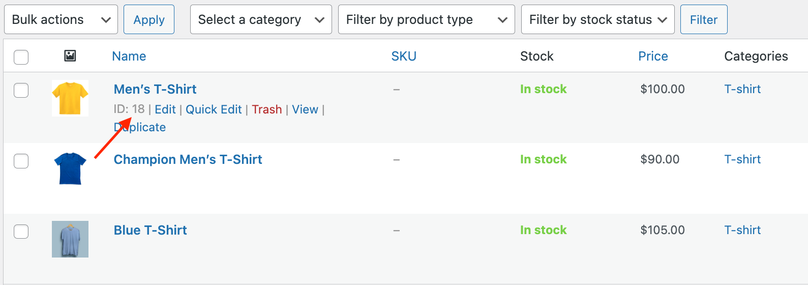 Controlla l'ID prodotto WooCommerce