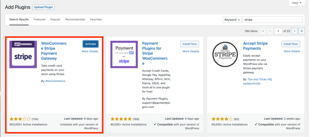 ติดตั้งเกตเวย์การชำระเงิน WooCommerce จากแบ็กเอนด์ WordPress