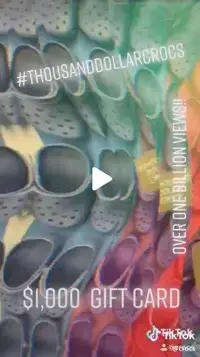 crocs TikTok hesabının ekran görüntüsü