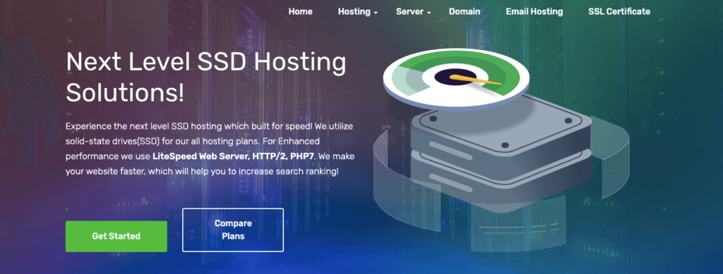 これはExonhostホームページのスクリーンショットです