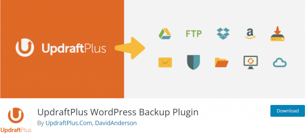 plug-in de backup updraftplus wordpress