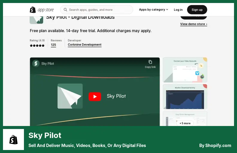 Sky Pilot — продавайте и доставляйте музыку, видео, книги или любые цифровые файлы