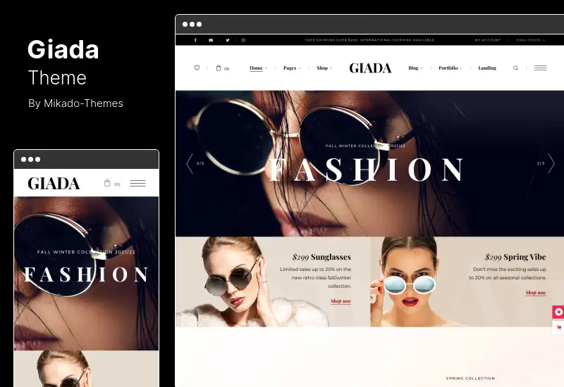 Giada Theme - WooCommerce тема для магазина ювелирных изделий и часов