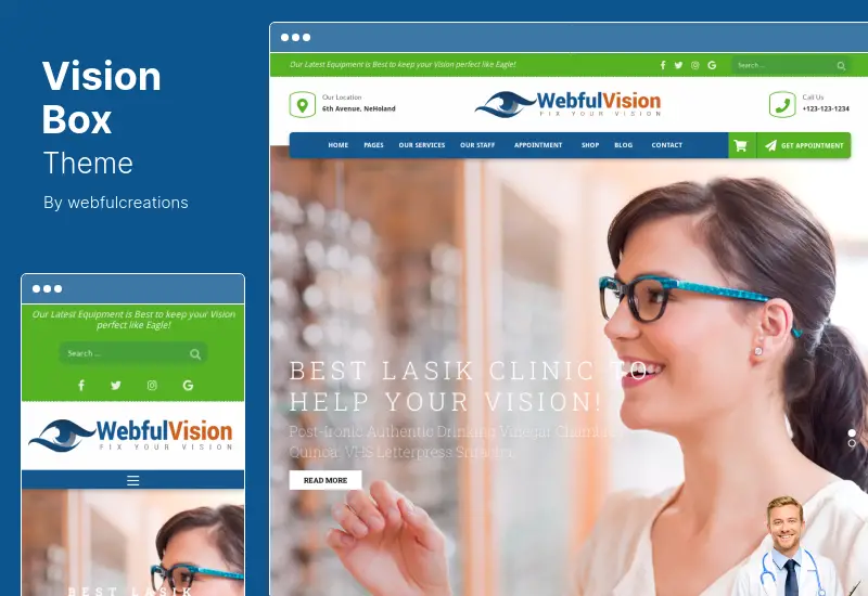 Motyw VisionBox — motyw WordPress dla optometrysty i pielęgnacji oczu