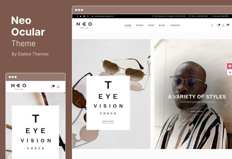 Neo Ocular Teması - Gözlükçü ve Optik Mağazası WordPress Teması