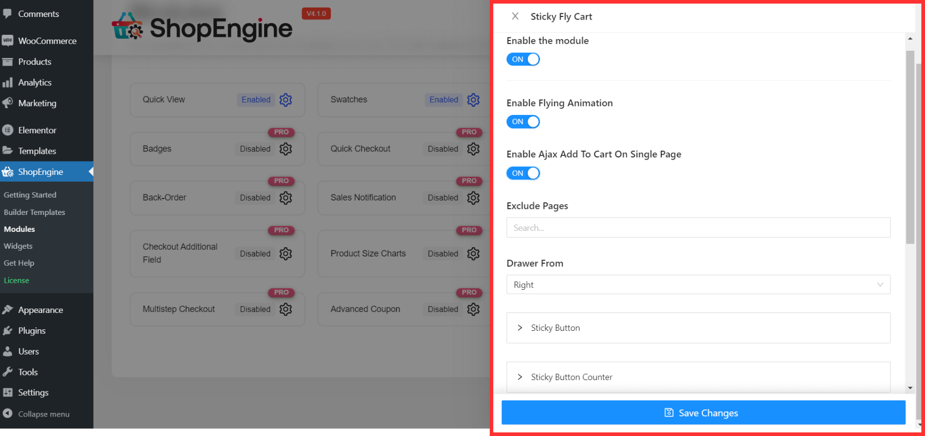 Personalize as configurações