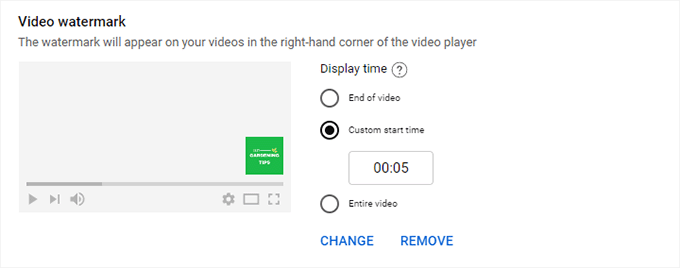 Upload video watermark