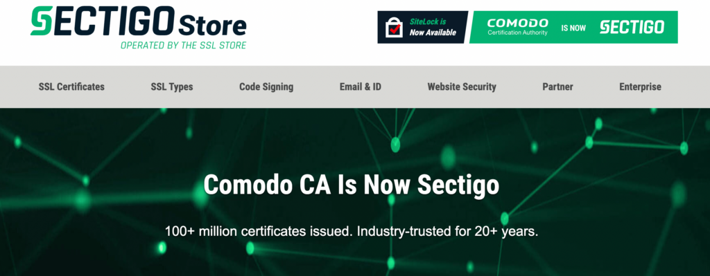 Sectigo Store，前身为 Comodo Store，出售 SSL 证书