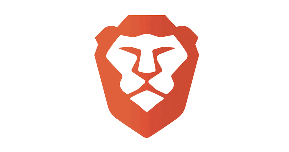 Il logo Brave, costituito da una grafica a testa di leone in arancione e bianco.