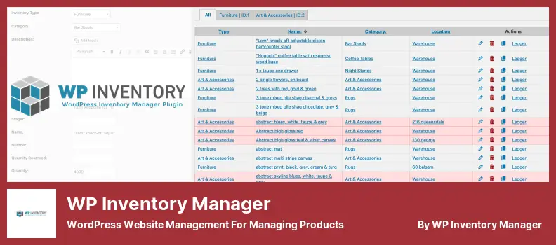 Плагин WP Inventory Manager — управление сайтом WordPress для управления продуктами