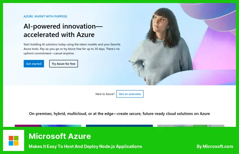 Microsoft Azure - Node.js Uygulamalarını Barındırmayı ve Dağıtmayı Kolaylaştırır