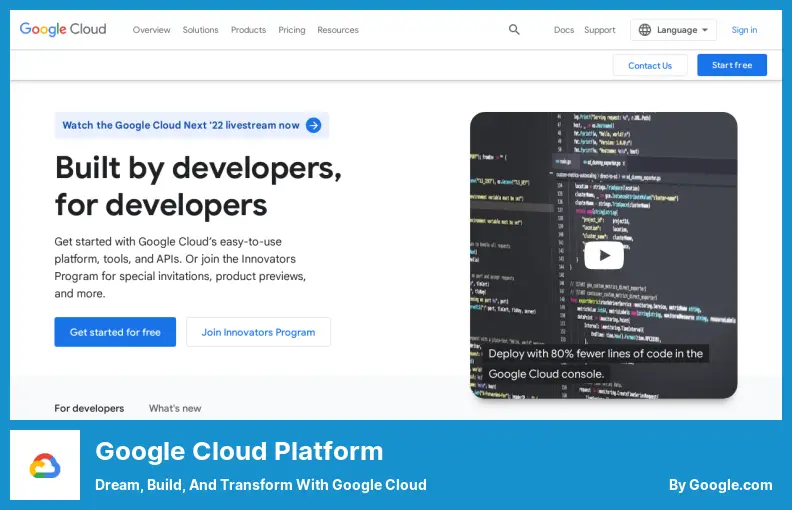 Google Cloud Platform - Google Cloud ile Hayal Edin, İnşa Edin ve Dönüştürün