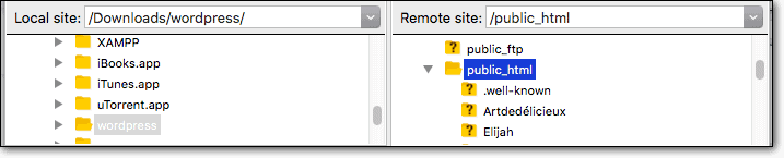 filezilla public_html