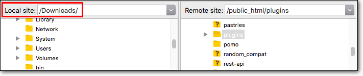 filezilla yerel sitesi